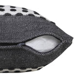 20" Black Gray and White Throw Pillow