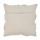 20" Black and Ivory Throw Pillow