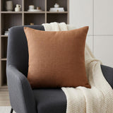20" Brown Linen Throw Pillow