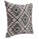 20" Gray and Black Throw Pillow