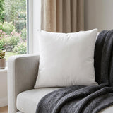 20" X 20" Ivory 100% Cotton Zippered Pillow