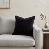 20" Black Cotton Throw Pillow