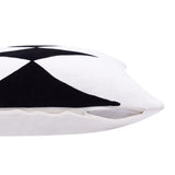 20" Black and White Throw Pillow