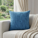 20" X 20" Ocean Blue Linen Zippered Pillow