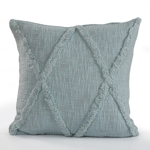 20" Gray Cotton Throw Pillow