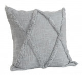 20" Gray Cotton Throw Pillow