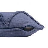 18" X 18" Denim Blue 100% Cotton Zippered Pillow