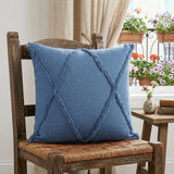 26" X 26" Cobalt Blue 100% Cotton Zippered Pillow