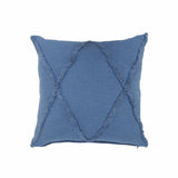 3' X 5' Sky Blue And Ivory Striped Shag Washable Area Rug With UV Protection