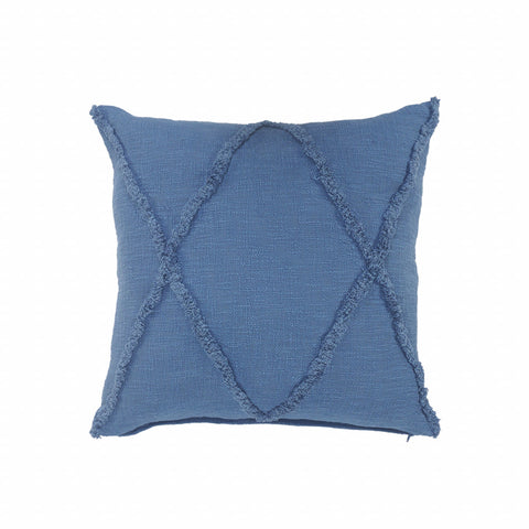 3' X 5' Sky Blue And Ivory Striped Shag Washable Area Rug With UV Protection