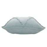 18" Blue Cotton Throw Pillow