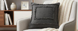 20" Gray Cotton Throw Pillow