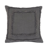 20" Gray Cotton Throw Pillow