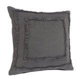20" Gray Cotton Throw Pillow