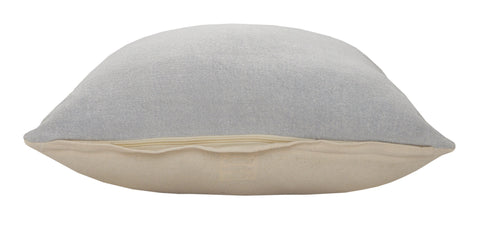 20" Gray Cotton Throw Pillow