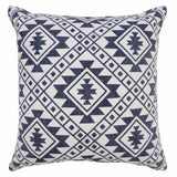 8' X 10' Navy Blue And Denim Blue Floral Washable Indoor Outdoor Area Rug
