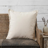20" X 20" Beige 100% Cotton Zippered Pillow