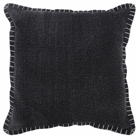 20" Jet Cotton Throw Pillow