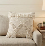 20" Ivory Throw Pillow