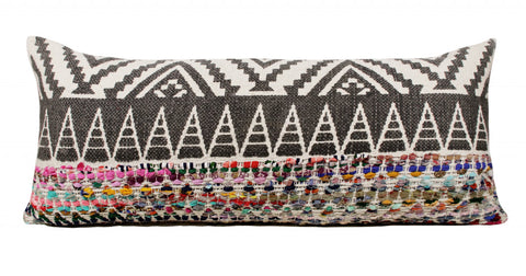 8' X 10' Gray Beige And Black Geometric Washable Indoor Outdoor Area Rug