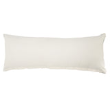 14" X 36" Gray And White Cotton Medallion Throw Pillow