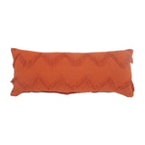 14" X 36" Orange 100% Cotton Zippered Pillow