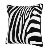 20" Black And White Forest Animals Throw Pillow
