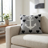16" X 24" Yellow And Ivory Geometric Cotton Throw Pillow
