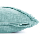 14" X 36" Aqua Cotton Throw Pillow