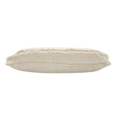 14" X 36" Cream Cotton Throw Pillow with Fringe