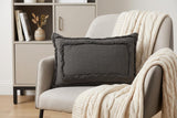 16" X 24" Gray Throw Pillow