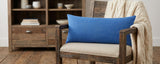 14" X 36" Classic Blue 100% Cotton Zippered Pillow
