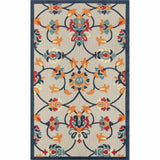 8' X 10' Olive Green And Artichoke Green Patchwork Washable Indoor Outdoor Area Rug