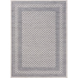 5' X 7' Blue Geometric Indoor Outdoor Area Rug