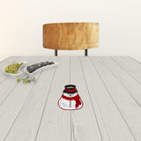 7" Red and White SNowman Glass Christmas Serving Tray
