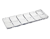13" Clear Rectangular Crystal Serving Tray