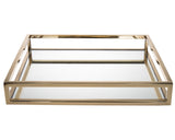 14" Gold Square Metal Serving Tray