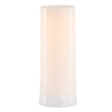 8" White Flameless Designer Candle