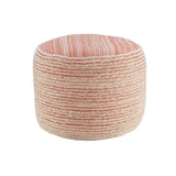 8' X 10' Blush Pink And Orange Striped Washable Indoor Outdoor Area Rug