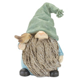 Set of Four Blue and Green Polyresin Gnomes