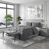 Gray King Microfiber Washable Microfiber Down Alternative Comforter