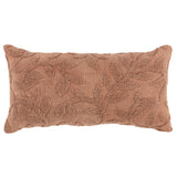 14" X 26" Terra Cotta Cotton Lumbar Throw Pillow With Texture