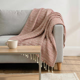 50" X 60" Red Cotton Woven Chevron Throw Blanket with Fringe