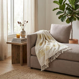 Yellow Woven Cotton Throw Blanket
