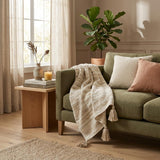 Beige Woven 100% Poly Pet Throw Blanket