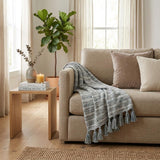 Blue and Black Woven 100% Poly Pet Throw Blanket