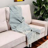 Gray Woven 100% Poly Pet Throw Blanket