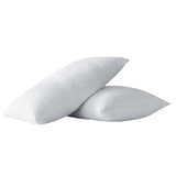 Set of Two White Linen Standard Pillowcases