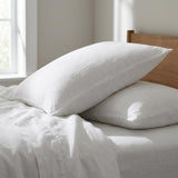 Set of Two Ivory Linen Standard Pillowcases