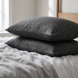 Set of Two Onyx Linen Standard Pillowcases